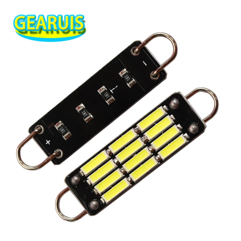 10 шт. Festoon светильник 44 мм 20 SMD 4014 12 7020 светодиодный 211 2 212 561 562 жесткий подвесной для