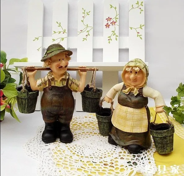 Free Shipping European Pastoral Desktop Decoration Home Furnishing Window Jewelry Resin Doll Wedding Gift FC12498|doll bow|doll sex for mandoll