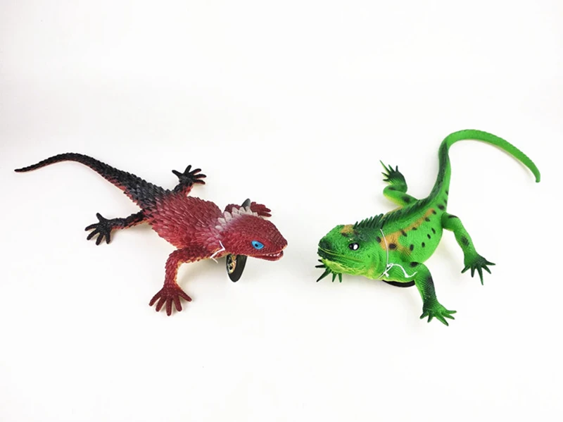 Cute One Piece Figure Lizards Model Toy 35cm Soft Sound Novelty Toys Cartoon Chameleon Actions For Children | Игрушки и хобби