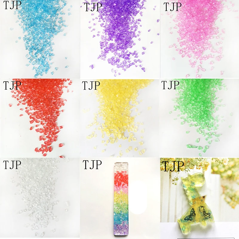 Прозрачный морской стеклянный материал 1 коробка разных размеров эпоксидная