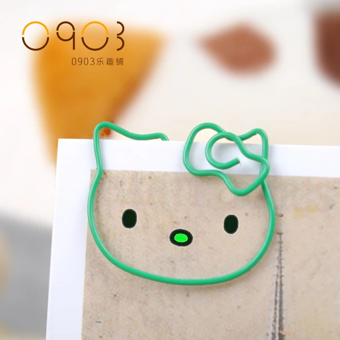 6 шт. кавайные зажимы в форме кошки зажим металлический для бумаги милые закладки