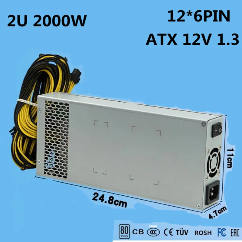 T.F.SKYWINDINTL 2U блок питания для ПК 2000 Вт майнинга Биткоин Майнер pico PSU L3 Power awp3 +|Блоки
