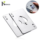 Открывалка для пива Konco из нержавеющей стали, портативная открывалка для бара, пик, покерных карт