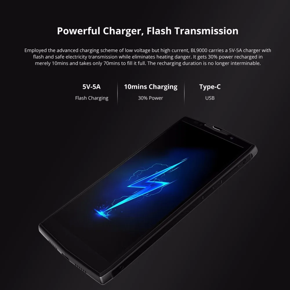 DOOGEE BL9000 Smartphone 64GB ROM 6GB RAM 5.99&quot Screen 4G MTK6763 Octa Core Andorid 8.1 12MP+5MP Dual Rear Cam 9000mAh NFC OTG |