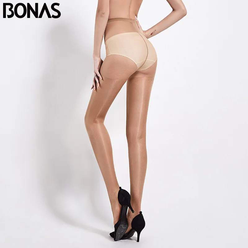 Женские чулки BONAS 20D сексуальные дышащие колготки из спандекса летние эластичные