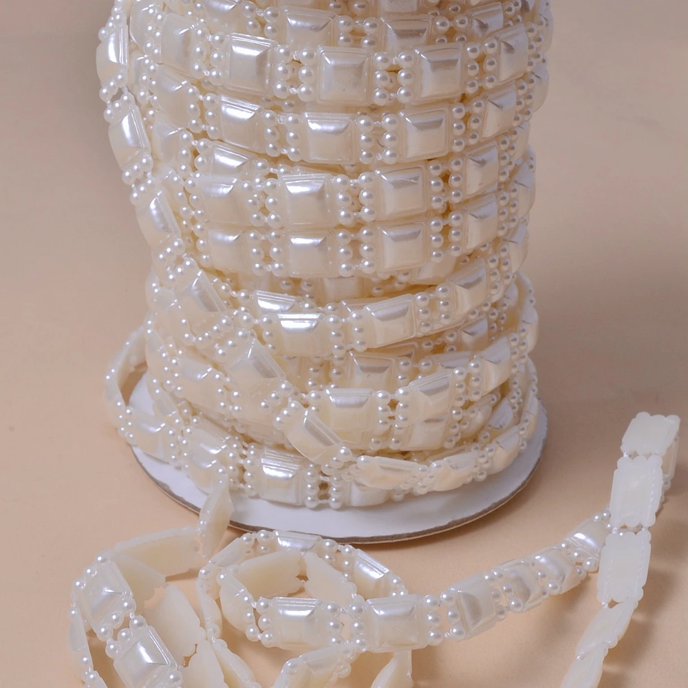 Бусины из белого жемчуга Размер 10 мм 1 метр хлопковая цепочка жемчужная гирлянда