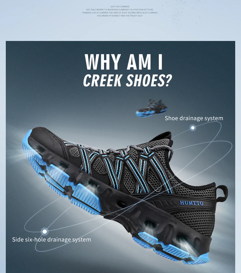 HUMTTO aqua shoes Мужские дышащие быстросохнущие уличные скалолазание треккинговые спортивные крик обувь подошва дренаж кроссовки