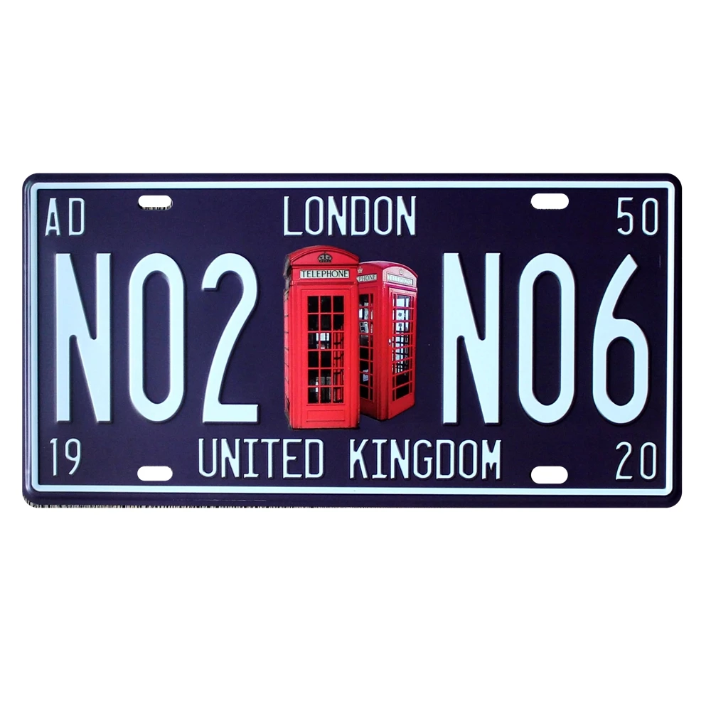 [Mike86] London Red Rhone стенд номерные знаки для автомобилей винтажная настенная доска Декор металлическая роспись