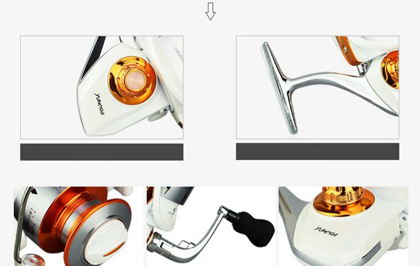 YUMOSHI спиннинговая Рыболовная катушка carretel molinete para pesca высокая скорость g