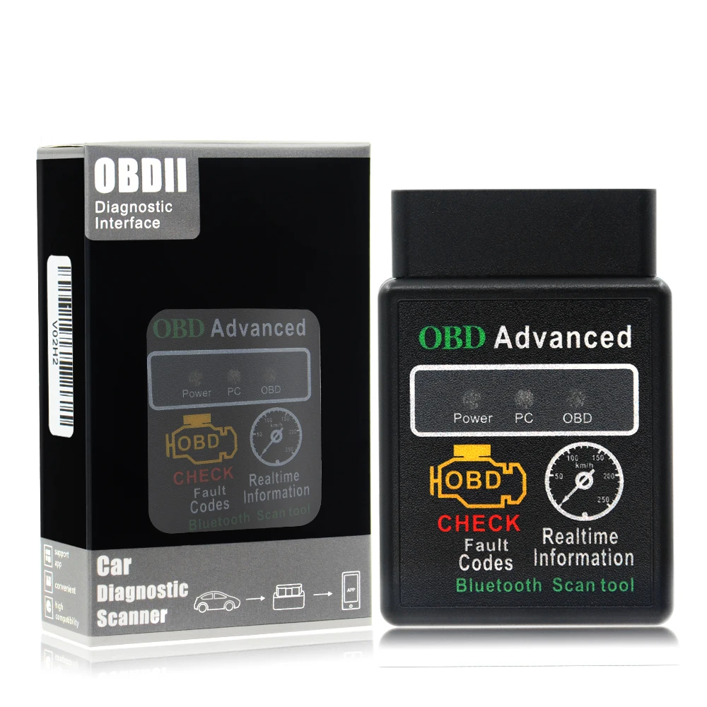 Диагностический сканер OBD2 Elm327 Bluetooth V1.5 супер компактный автомобильный