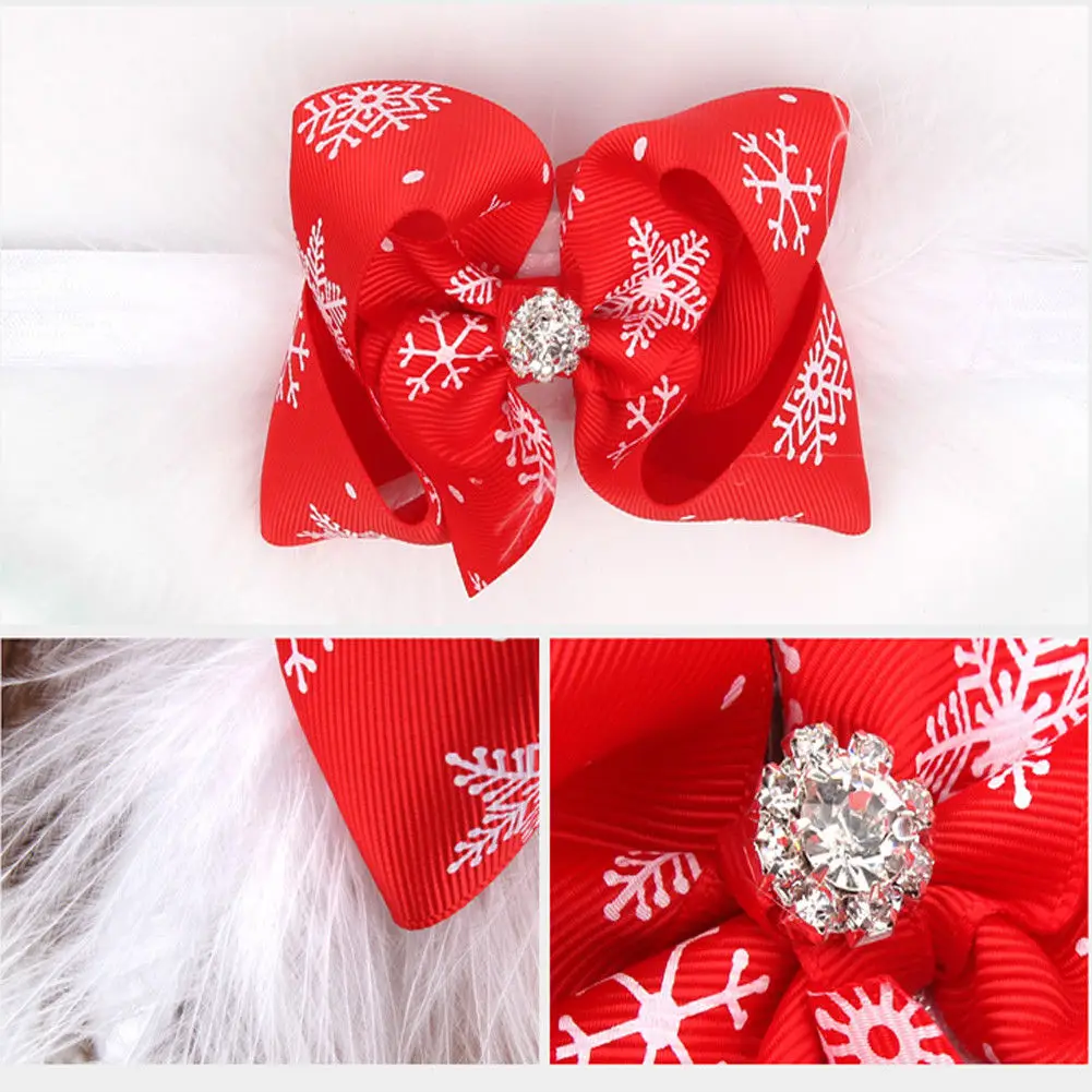 Christmas Infant Kids Baby Girls Boys Headband Feather Braid Bow Hair Band Accessories Free size | Мать и ребенок