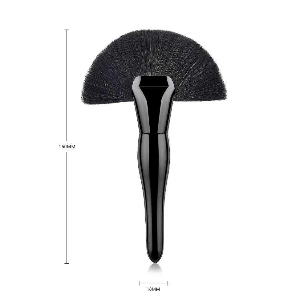 High-end 1PC professional fan-shaped powder concealer mixed mark prominent makeup brush nail | Красота и здоровье