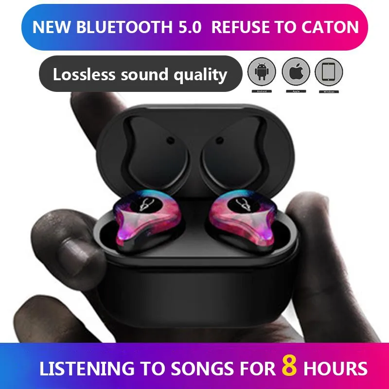 Bluetooth 5 0 наушники TWS беспроводные Blutooth Handsfree спортивные игровая гарнитура телефон