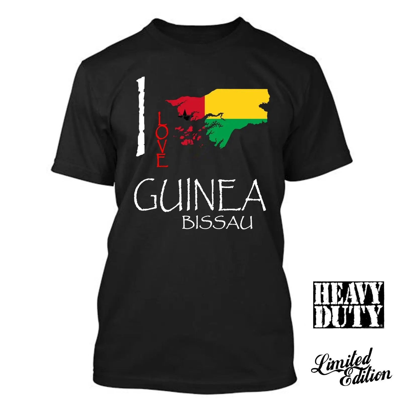 

2019 Hot Sale 100% Cotton GUINEA BISSAU I Love Culture Flag T SHIRT TEES Tee Shirt