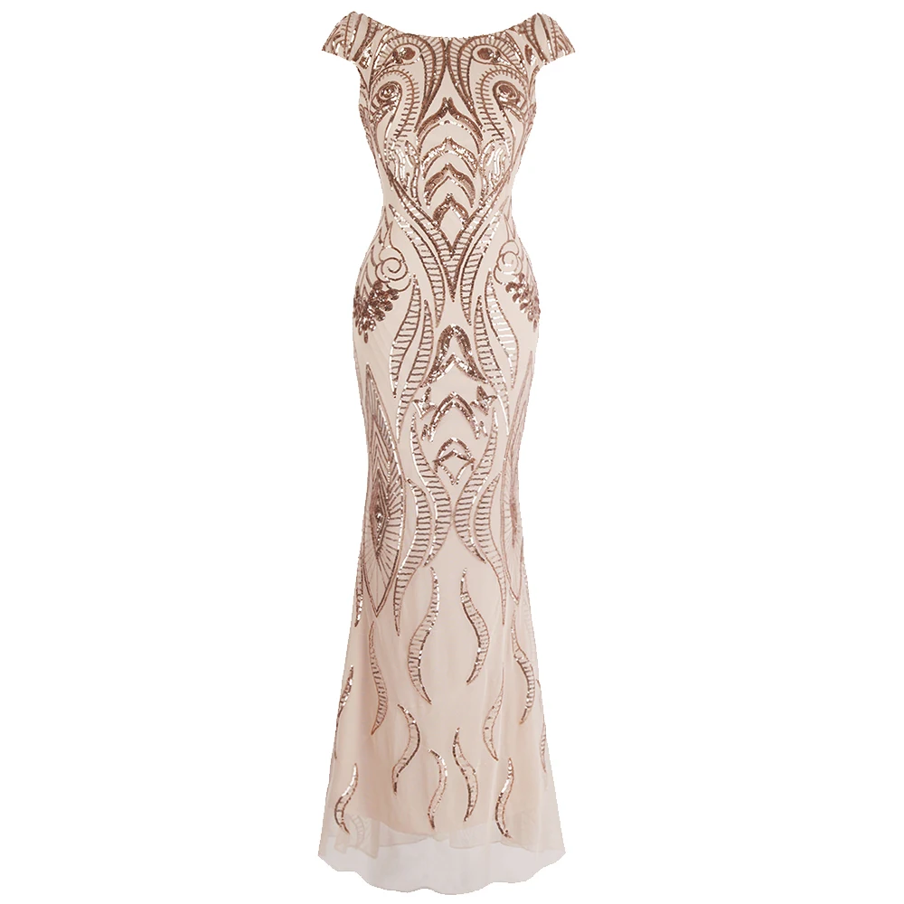 Angel-Fashion женские вечерние платья макси с рукавами-крылышками и блестками, вечерние платья для матери невесты 378