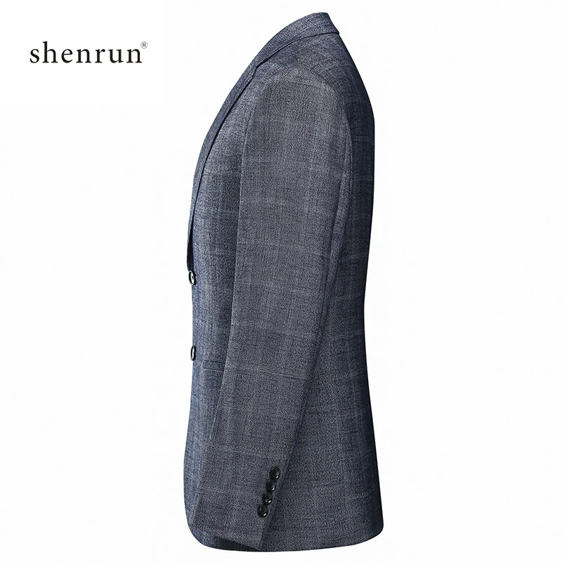 SHENRUN, новинка, высокое качество, умный, модный, серый, Деловой, Повседневный костюм пиджак, куртки для мужчин, s, блейзеры, Hombre, повседневные Пиджаки, костюмы