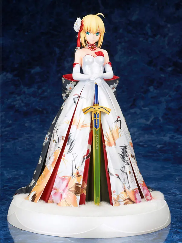 Аниме Fate Stay night Fate/Extella Saber Arturia и Altria kimono костюм Ver. С светодиодный фигурой статуи