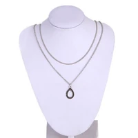 retro 2020 fashion new necklace simple drop shaped pendant multi layer ladies necklace wholesale sales necklace elegant