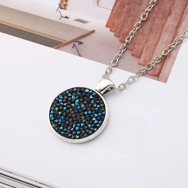

Gift Cone color geometric round Enamel Crystal Zircon necklace Rhinestone Cartoon Kawaii Cubic Zirconia Colorful pendant jewelry