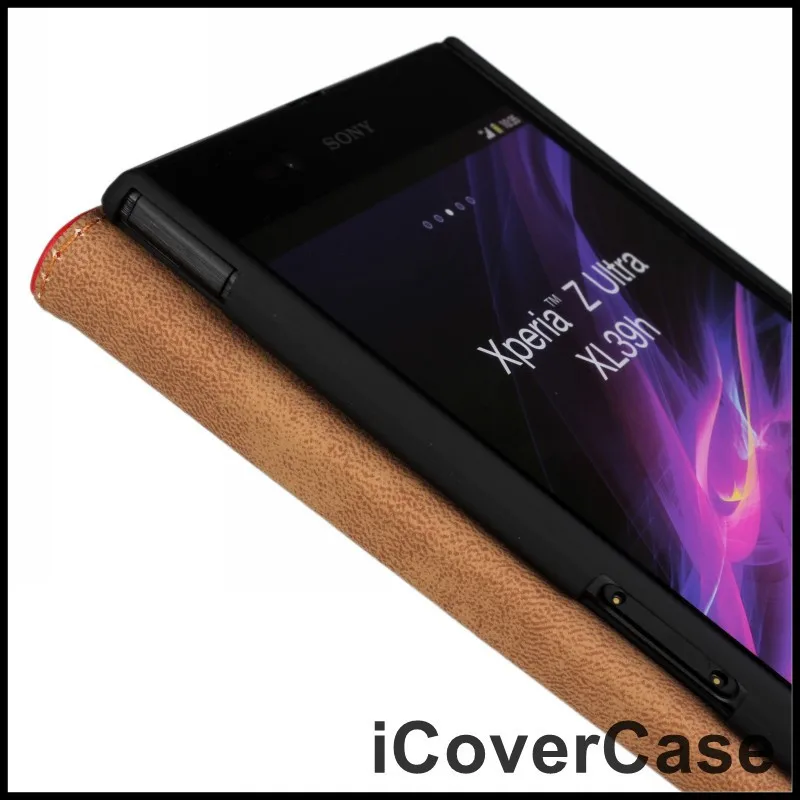 Для sony Xperia Z Ультра чехол, Аксессуары для мобильных телефонов, кожаный кошелек, сумка Etui Coque для sony Z C6802 C6806 C6833 чехол s