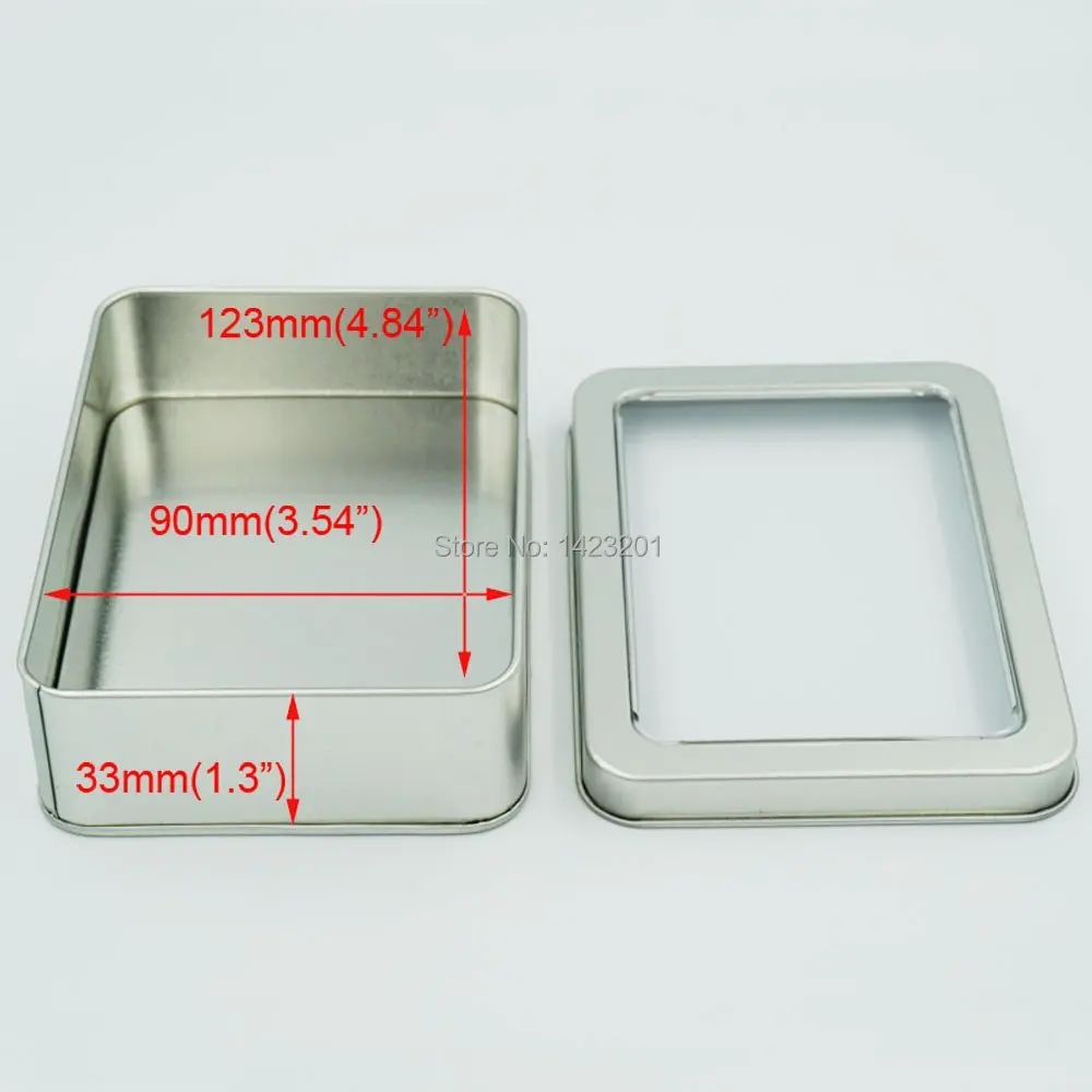 2 шт./лот 33 мм квадратная пустая жестяная железная банка для хранения Контейнер