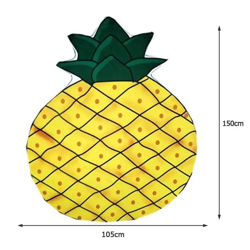 Pineapple Летнее пляжное одеяло, туристический коврик, фруктовый гобелен, пляжные аксессуары, чехол для пикника, коврик для походов, путешествий, кемпинга, Feminin - Цвет: Pineapple