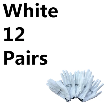 PU508 White 12pairs DEWBest guantes trabajo безопасности работы Перчатки Pu защитные рабочие перчатки 24/, 12 пар носочков на автомобильной сборки Перчатки - Цвет: PU508 White 12pairs