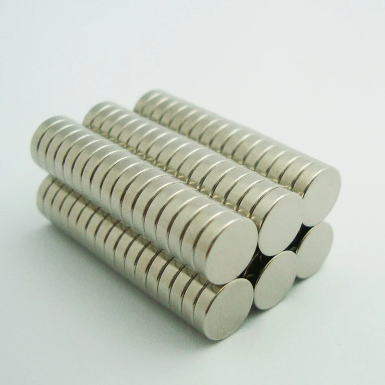 100 шт Сильный редкоземельный круглый неодимовый N42SH dia6.35x1.59mm постоянный настраиваемый магнитный материал NdFeB магнитный