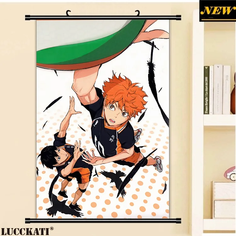 E 40X60 см Haikyuu! Серия High Kyuu! Hq! Волейбольные игры мужской мультфильм аниме Настенная картина Фреска свиток холст живопись плакат - Цвет: E