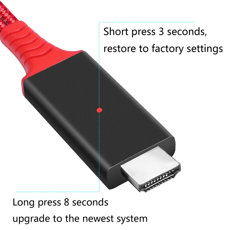 2в1 беспроводной WiFi зеркальный кабель литой телефон в HDMI ТВ конвертер HD ТВ адаптер для iPhone XS MAX Xiaomi huawei Android Windows