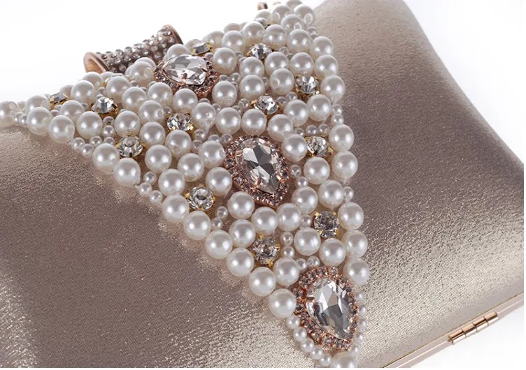 Новая Корейская сумка в виде жемчужного жемчуга с бриллиантами для ужина банкета