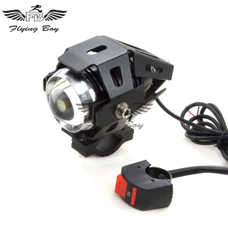 Светодиодная фара для мотоцикла U5 черная противотуманная 12 В квадроциклов