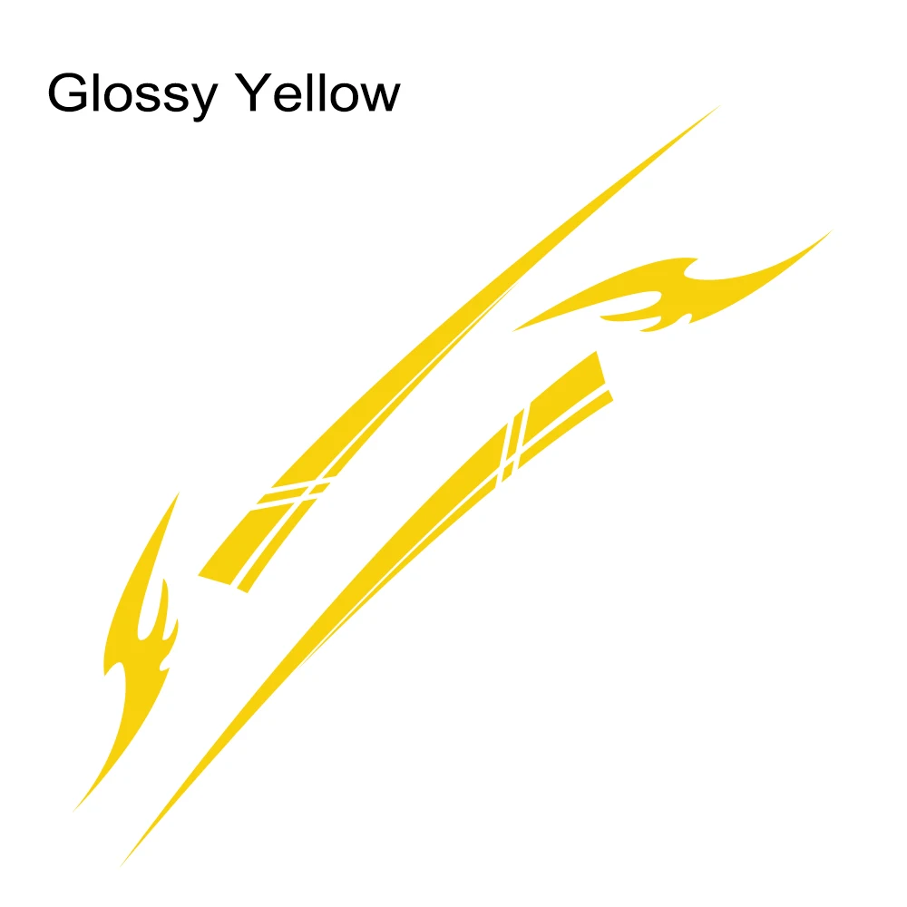 Glossy Yellow Накладка на капот автомобиля Наклейка стильная авто стороны тела виниловая пленка наклейки гонки спорт графика тюнинг автомобильные аксессуары для Honda Civic - Название цвета: Glossy Yellow