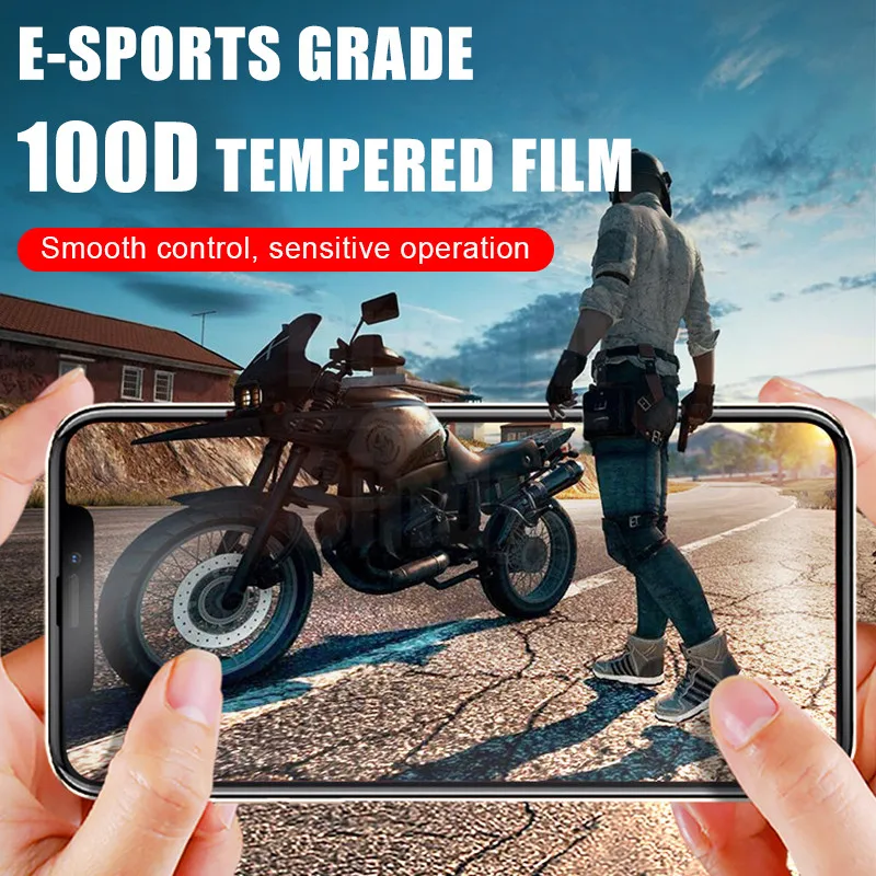 100D изогнутое закаленное стекло для экрана на iphone 7 8 6 6s PLus X полное покрытие протектор для iphone X Xr Xs Max защитная пленка