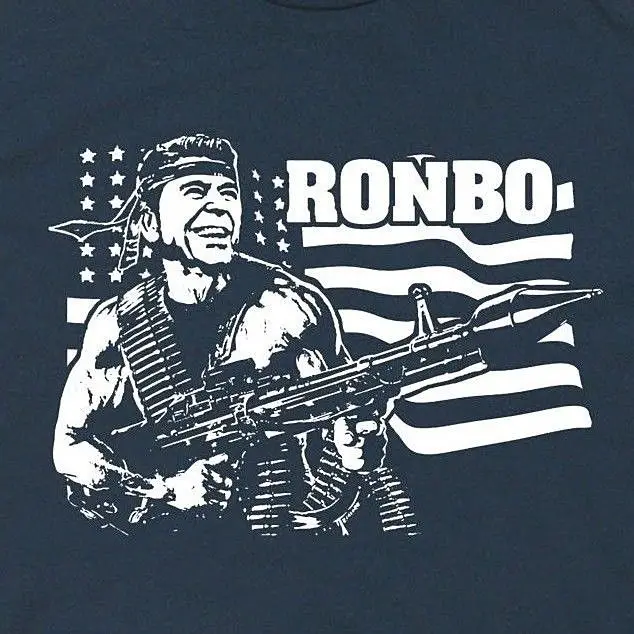 Футболка Ronbo футболка с Рональдом Рейганом партия Дональд Трамп крутые футболки