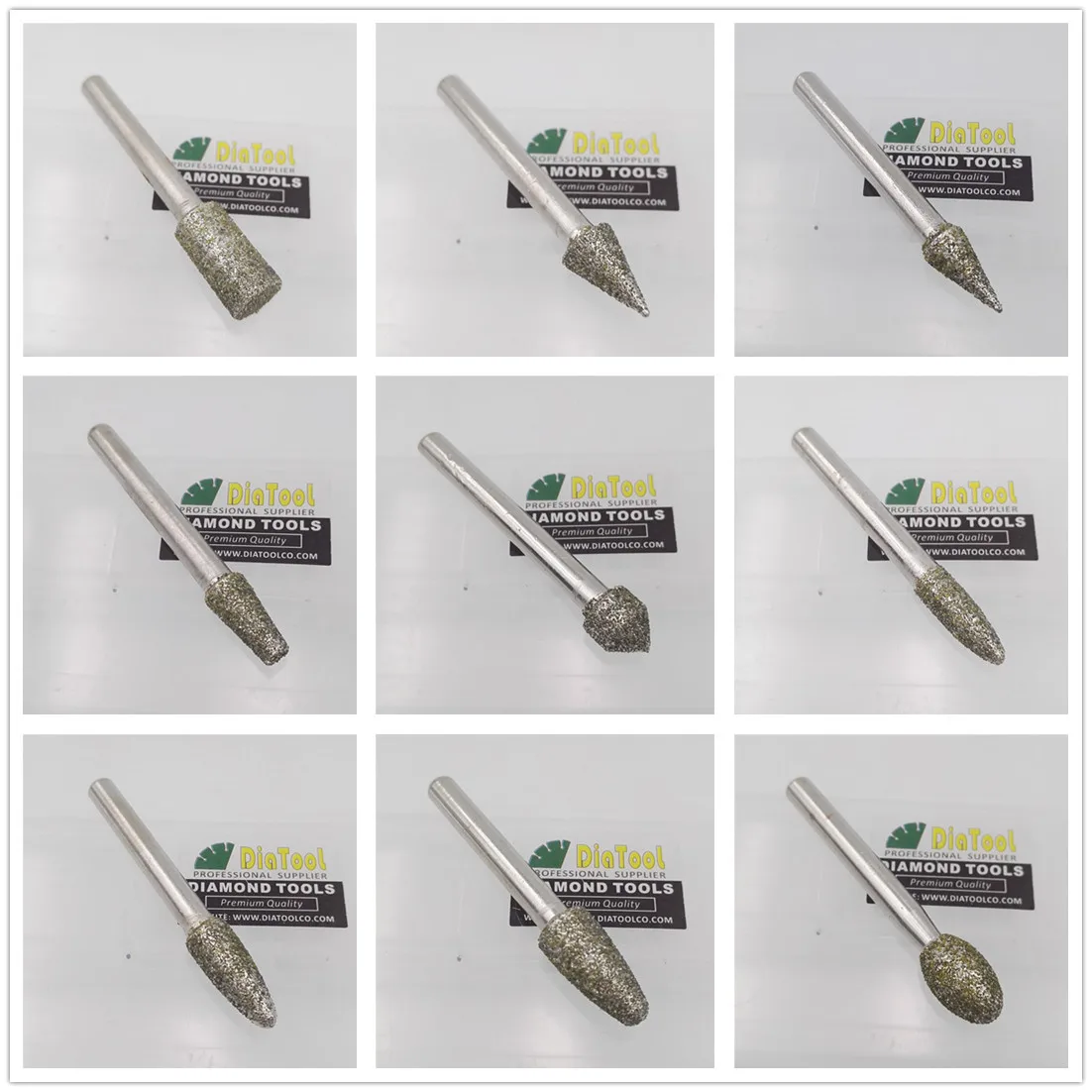DIATOOL 20 шт./компл. гальванические алмазные шлифовальные биты в пластиковом