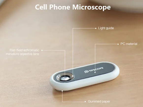 TIPSCOPE мобильный телефон микроскоп увеличительное стекло светодиодный инструмент