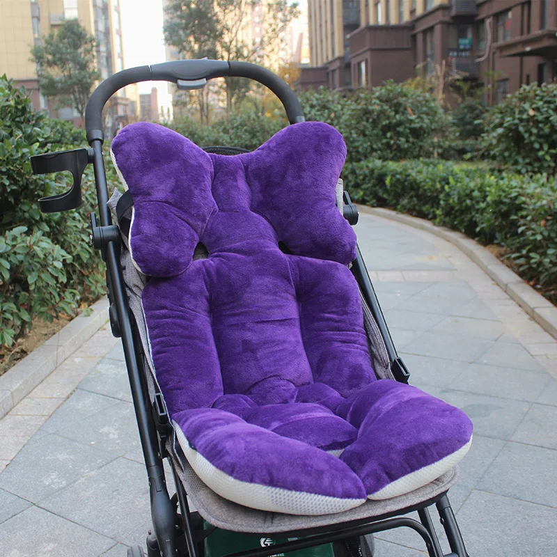 purple Матрас в коляску, Детские аксессуары, автомобильный коврик, хлопок, детская коляска, автомобильное сиденье для новорожденного, подушка для защиты шеи - Цвет: purple