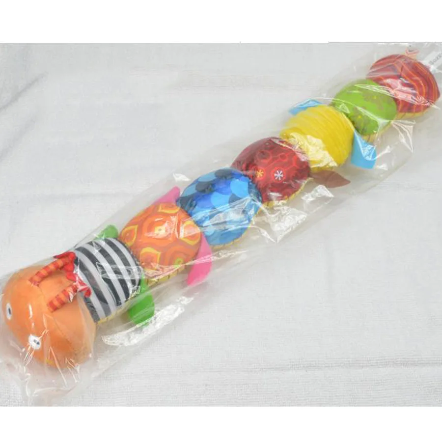 Мягкие Детские музыкальные игрушки 55 см гусеница плюшевая кукла с кольцевым