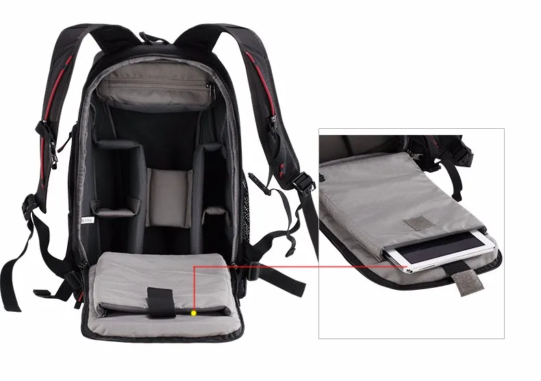 CADeN фотография сумка mochila fotografia DSLR камера сумки через плечо рюкзак для ноутбука Canon Nikon Путешествия противоударный объектив чехлы