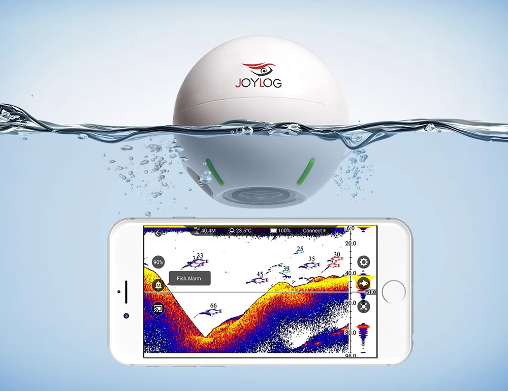 Умный эхолот Joylog, HD цифровой эхолот, usb зарядка, 125 кГц, Bluetooth, автоматический пуск-стоп, рыболокатор