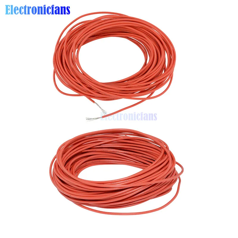 Красный 10 м Φ 24AWG провод с крючком 80C / 300V шнур DIY Electric|cord diy|cord wires24 v |