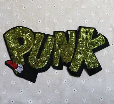 Патч с блестками и надписью в стиле панк аппликация винтажный патч футболка или