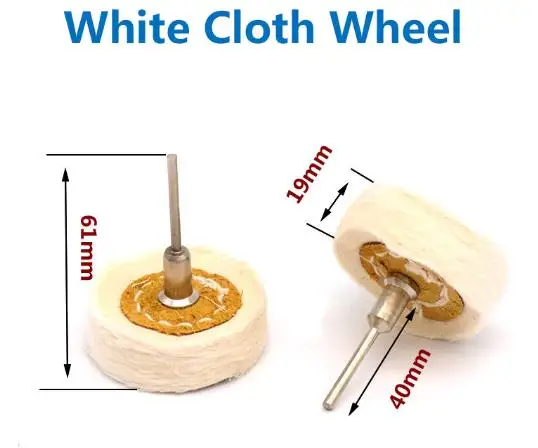 White wheel 1 шт. полирование тонкое шлифование полировка колесо T Тип шлифовальной головки ткань Dremel колеса щетка для шлифовальной машины для вращающихся абразивные инструменты аксессуары - Цвет: White wheel