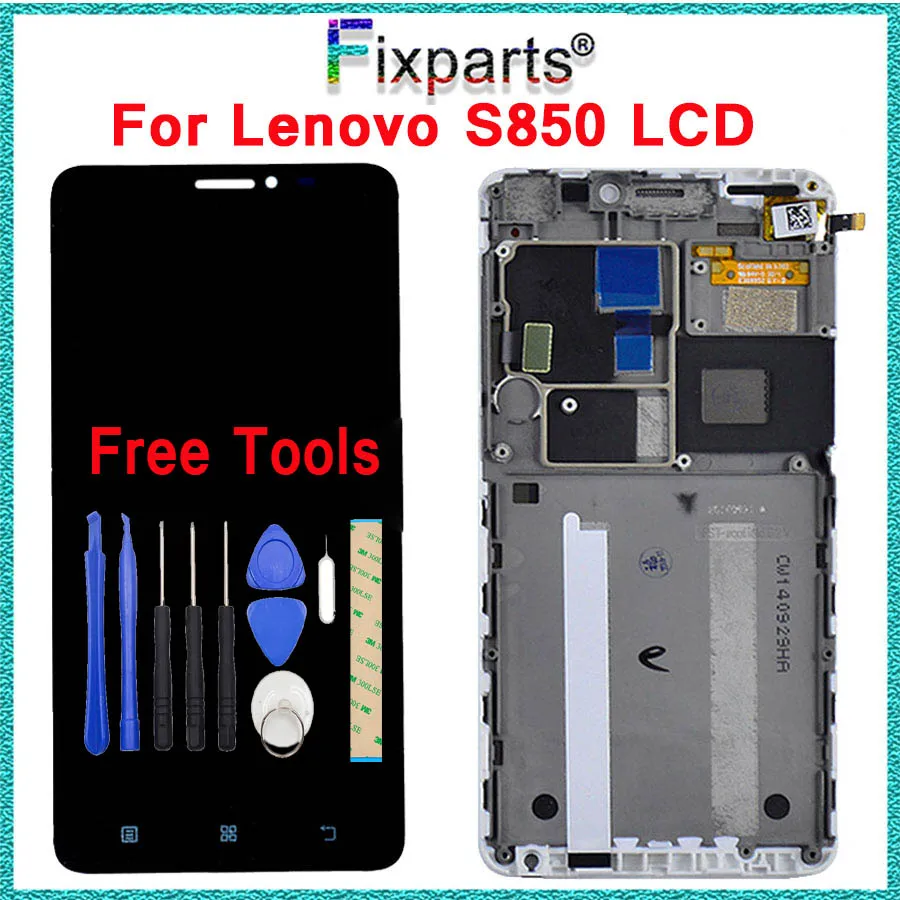 Новый 5 0 &quotдля Lenovo S850 S850T ЖК дисплей кодирующий преобразователь сенсорного
