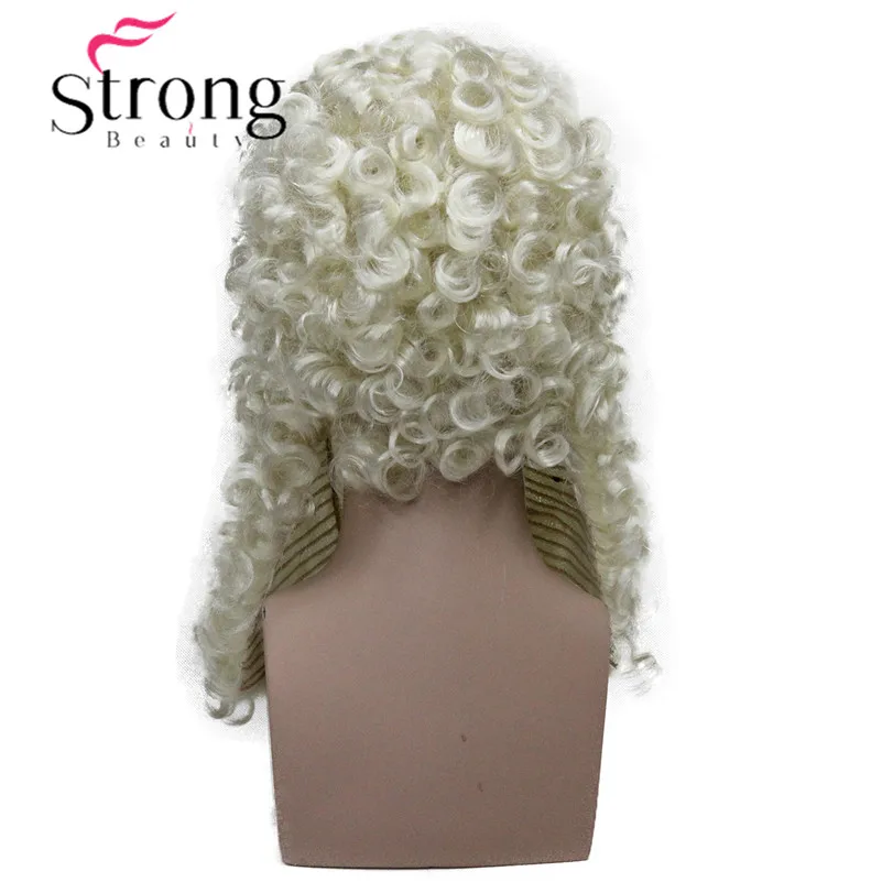 StrongBeauty парик судье барокко дворянин кудри история черный блонд G кудри история синтетические парики - Цвет: P613