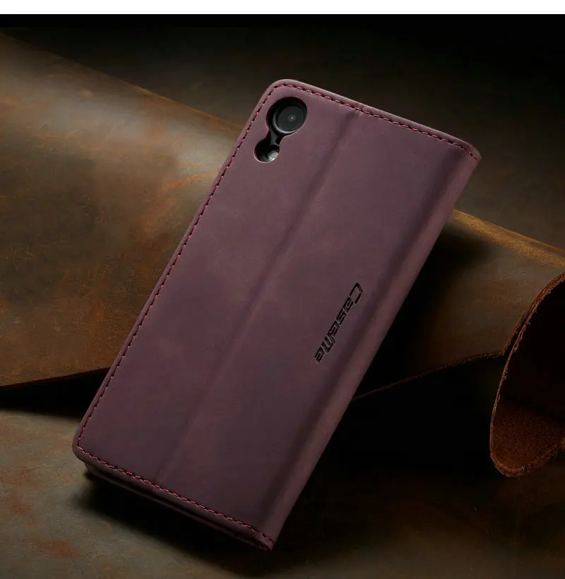 Чехол CaseMe для iPhone XR X 6 s 7 8 Plus Роскошные Ретро слоты для карт тонкий кошелек Флип кожаный чехол для телефона iPhone Xr Xs Max