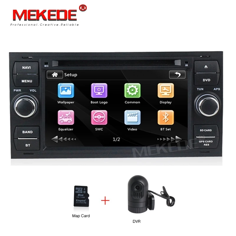 Car dvd DVR B 2DIN автомобильный dvd-плеер радио аудио gps для Ford Mondeo Focus Transit C-MAX S-MAX Fiesta gps навигатор 1080P RDS BT - Цвет: Car dvd DVR B