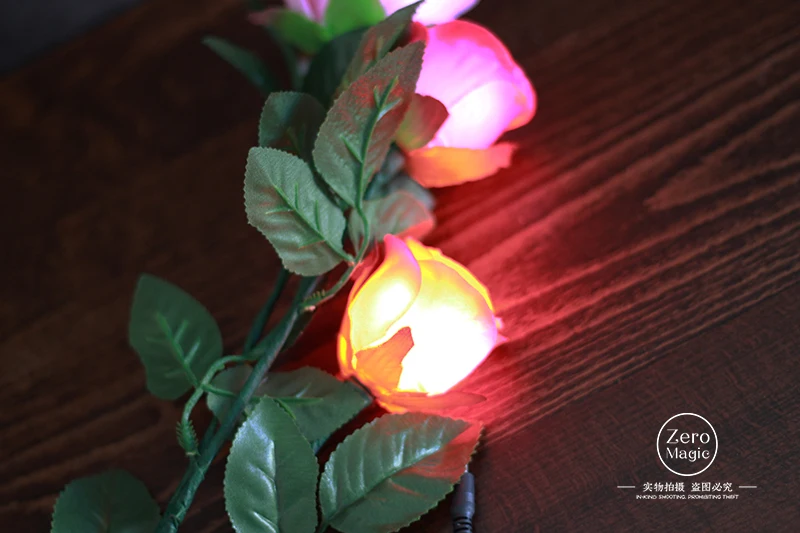 Lighting Rose queen(3)(версия зарядки)-Волшебные трюки, Цветочная магия, для бара вечерние свадебные комедии