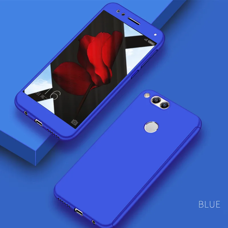 Чехол с полным покрытием 360 для Huawei Honor 7X 10 9 Lite задняя крышка чехол закаленным